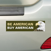 Amerikaanse Buy American Bumpersticker (Op auto)