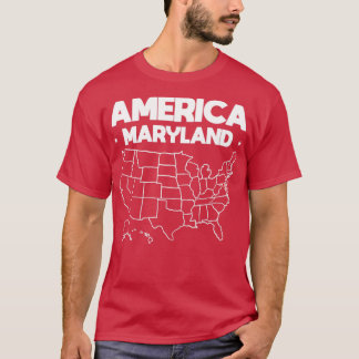 Amerikaanse cadeau Maryland T-shirt
