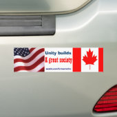 Amerikaanse Canadees Bumpersticker (Op auto)