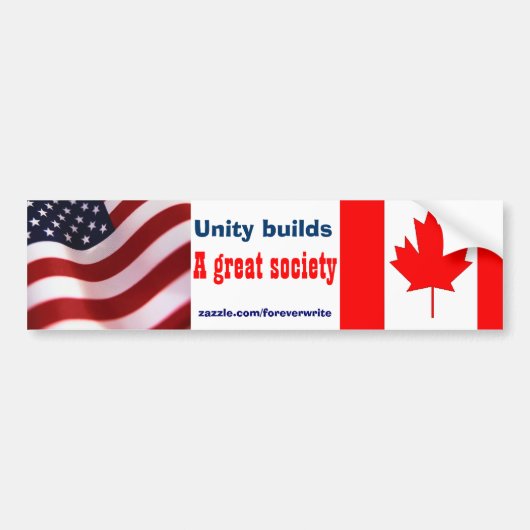 Amerikaanse Canadees Bumpersticker (Voorkant)
