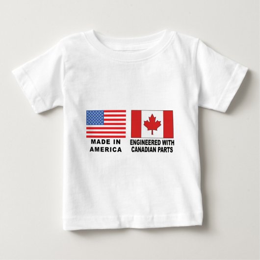 Amerikaanse Canadese T-Shirt (Voorkant)