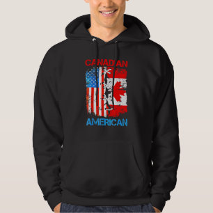 Amerikaanse Canadese vlag Amerikaanse Verenigde St Hoodie