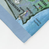 Amerikaanse Cartoon Map Fleece Deken (Hoek)