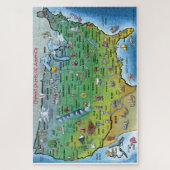 Amerikaanse Cartoon Map Legpuzzel (Verticaal)