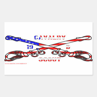 Amerikaanse Cavalry Rechthoek Stickers