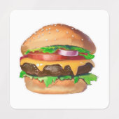 Amerikaanse cheeseburger labels (Design 1)