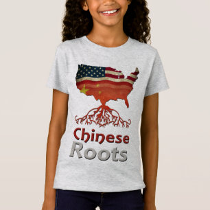 Amerikaanse Chinese wortels T-shirt