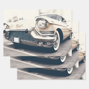 Amerikaanse Classic Cadillac Decoupage Inpakpapier Vel