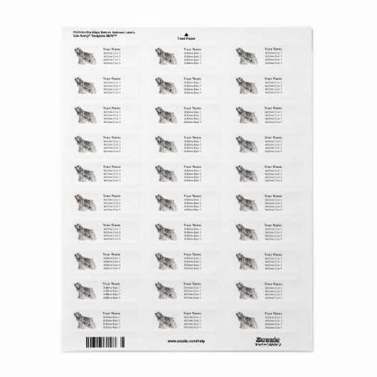 Amerikaanse Cocker Spaniel Adresetiketten Etiket (Full Sheet)