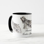 Amerikaanse Cocker Spaniel Ceramic Mok (Voorkant links)