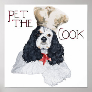 Amerikaanse Cocker Spaniel Chef Poster
