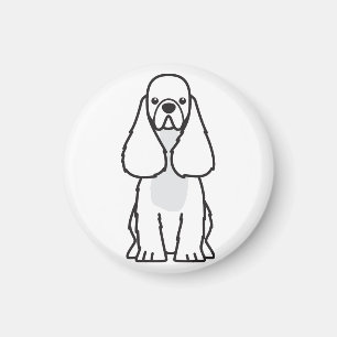 Amerikaanse Cocker Spaniel Dog Cartoon Magneet