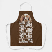 Amerikaanse Cocker Spaniel Hond Elke Snack die je  Schort (Voorkant)