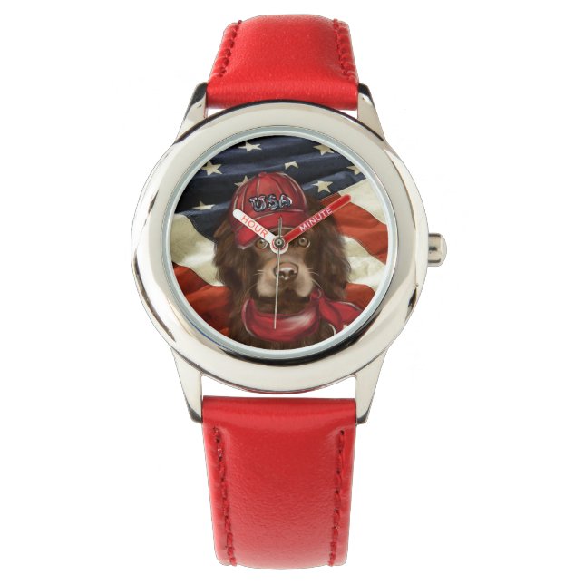 Amerikaanse Cocker Spaniel  Horloge (Voorkant)