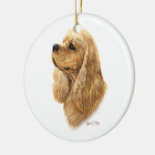 Amerikaanse Cocker Spaniel Keramisch Ornament (Links)