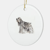 Amerikaanse Cocker Spaniel Keramisch Ornament (Links)