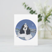 Amerikaanse Cocker Spaniel Kerstmis Feestdagenkaart (Staand voorkant)