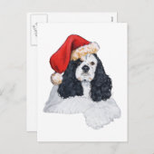 Amerikaanse Cocker Spaniel Kerstmis Feestdagenkaart (Voorkant / Achterkant)