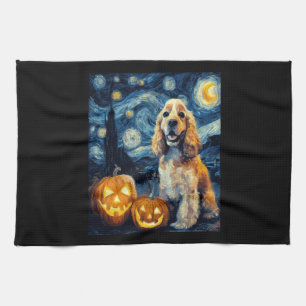 Amerikaanse Cocker Spaniel Lieve Hond Halloween Ja Theedoek