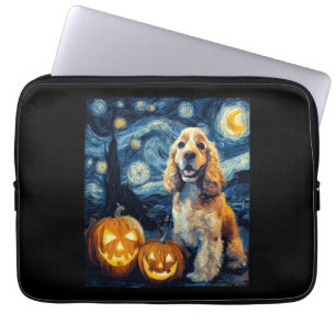 Amerikaanse Cocker Spaniel Mooie Hond Halloween Ja Laptop Sleeve