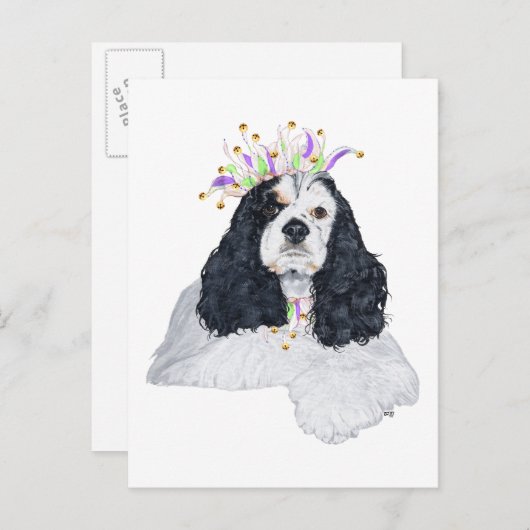 Amerikaanse Cocker Spaniel Party Animal Uitnodiging Briefkaart (Voorkant / Achterkant)