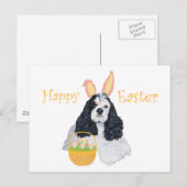 Amerikaanse Cocker Spaniel Pasen Feestdagenkaart (Voorkant / Achterkant)