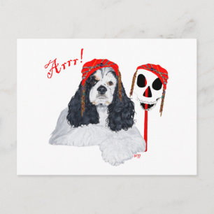 Amerikaanse Cocker Spaniel Piraat Briefkaart
