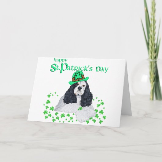 Amerikaanse Cocker Spaniel St. Patrick's Day Kaart (Voorkant)