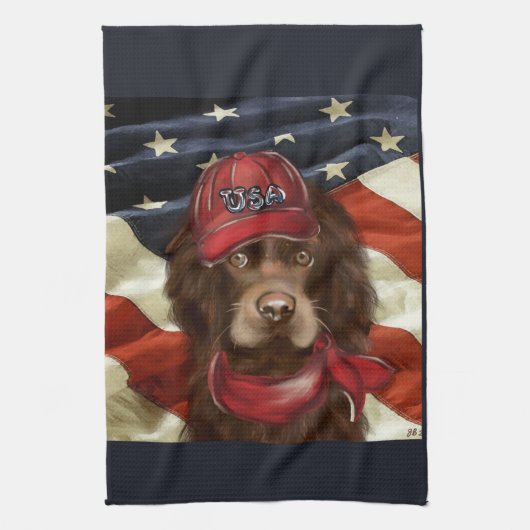 Amerikaanse Cocker Spaniel  Theedoek (Verticaal)
