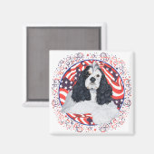Amerikaanse Cocker Spaniel Vlag Magneet (Voorkant / Achterkant)