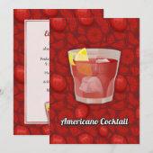 Amerikaanse cocktail kaart (Voorkant / Achterkant)