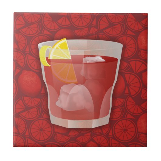 Amerikaanse cocktail tegeltje (Voorkant)