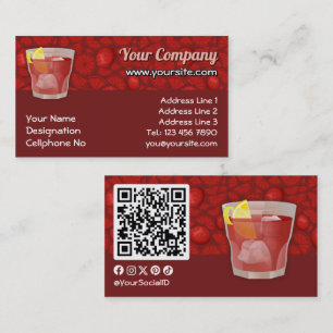 Amerikaanse cocktail visitekaartje