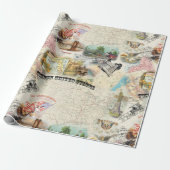  Amerikaanse collage Cadeaupapier (Uitgerold)