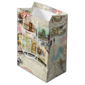 Amerikaanse collage Medium Cadeauzakje (Voorkant Gekanteld)