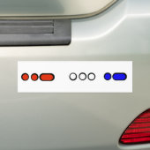 Amerikaanse Colorful Morse Code Bumpersticker (Op auto)