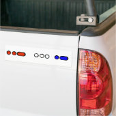 Amerikaanse Colorful Morse Code Bumpersticker (Op Truck)