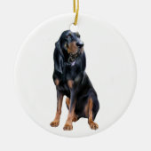 Amerikaanse Coon Hound - Zwart en Tan Keramisch Ornament (Voorkant)