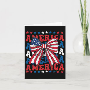 Amerikaanse Coquette Boog Patriottische Usa Vlag G Kaart