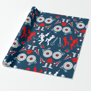 Amerikaanse Country Music Line Dancing Cadeaupapier