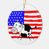 Amerikaanse Cow Ornament (Links)