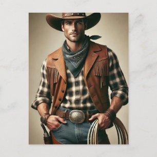 Amerikaanse Cowboy Briefkaart