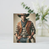 Amerikaanse Cowboy Briefkaart (Staand voorkant)