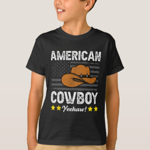 Amerikaanse Cowboy Rodeo Amerikaanse Vlag  Cowboy T-shirt