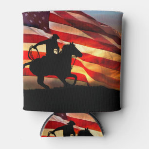 Amerikaanse Cowboy Vlag Touwslinger Blikjeskoeler