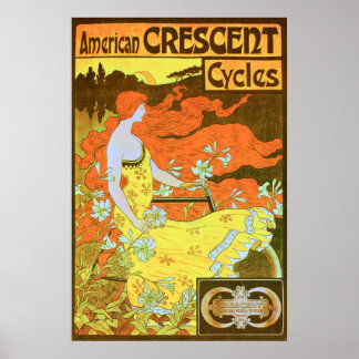 Amerikaanse CRESCENT-fietsen Poster