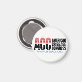 Amerikaanse Cribbage Congress Magnet Magneet (Voorkant / Achterkant)