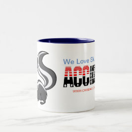 Amerikaanse Cribbage Congress Skunk Cup Tweekleurige Koffiemok