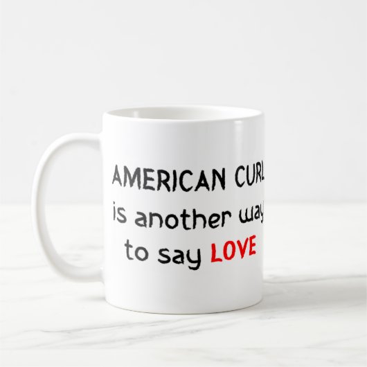 amerikaanse curl love mok (Links)