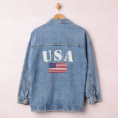 Amerikaanse damesjas & jas, Amerikaanse vlag Denim Jacket (Hangar)